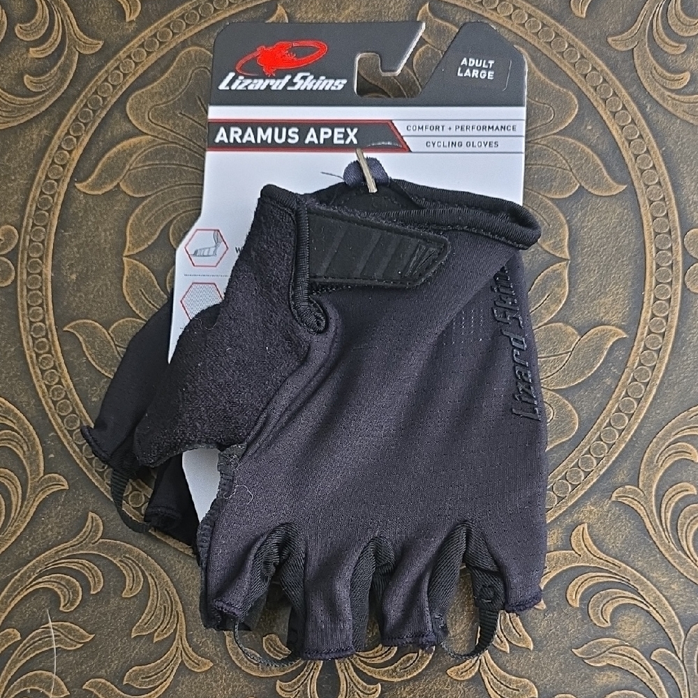 Lizard Skins Aramus Apex Black Cycling Gloves NWT